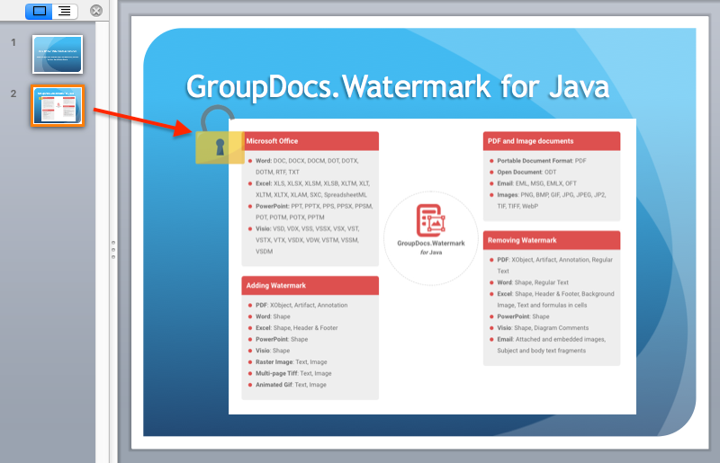 Image Watermark to Presentation Slide