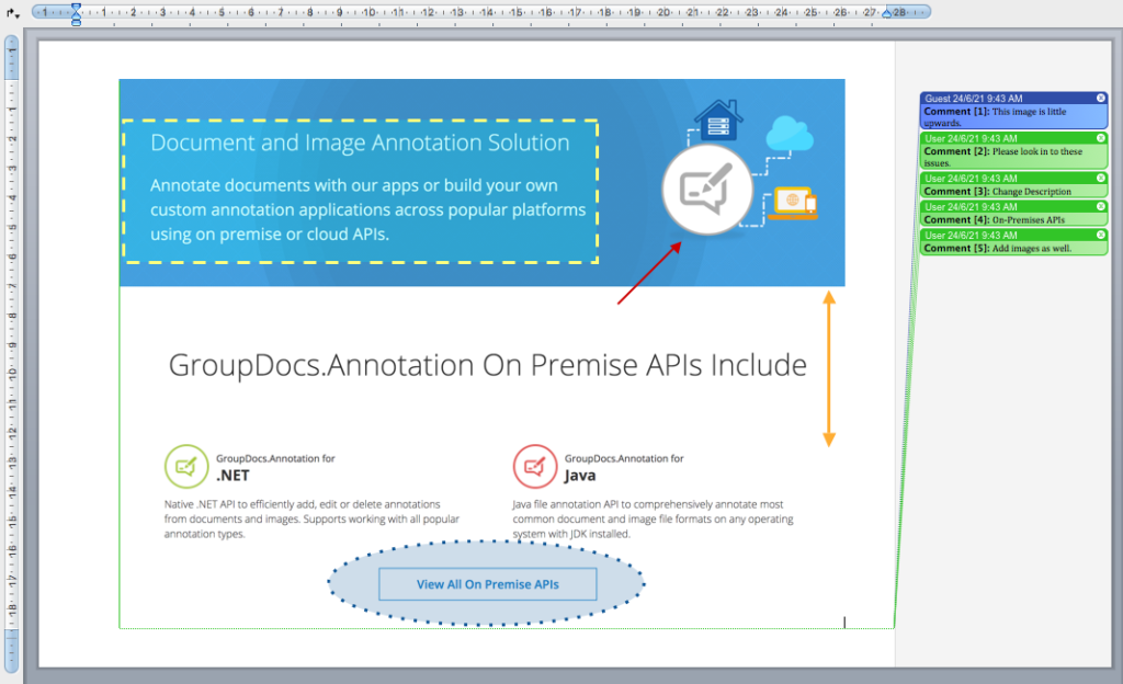 Add Annotations to DOC DOCX using GroupDocs API