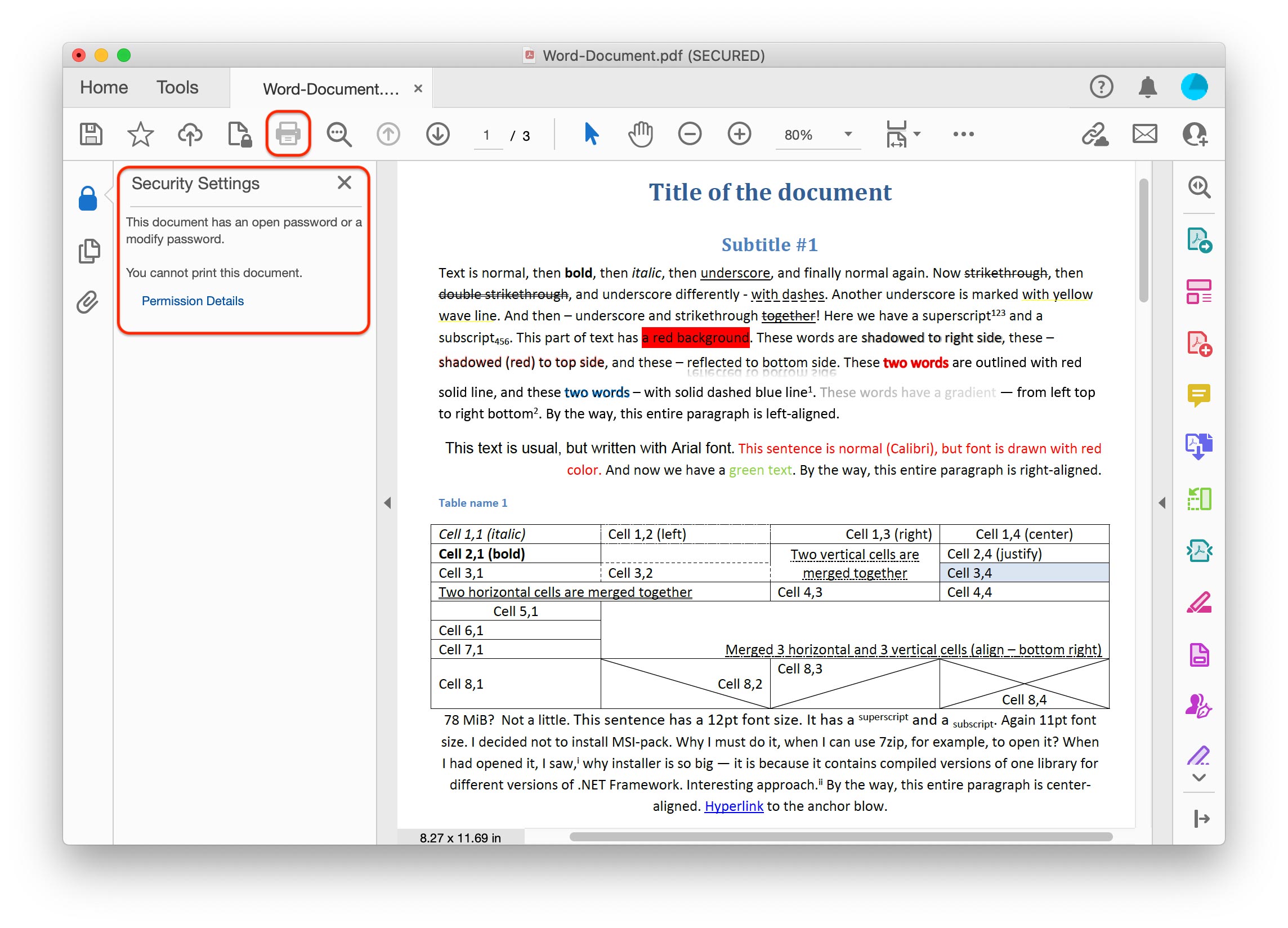 Word كملف PDF محمي