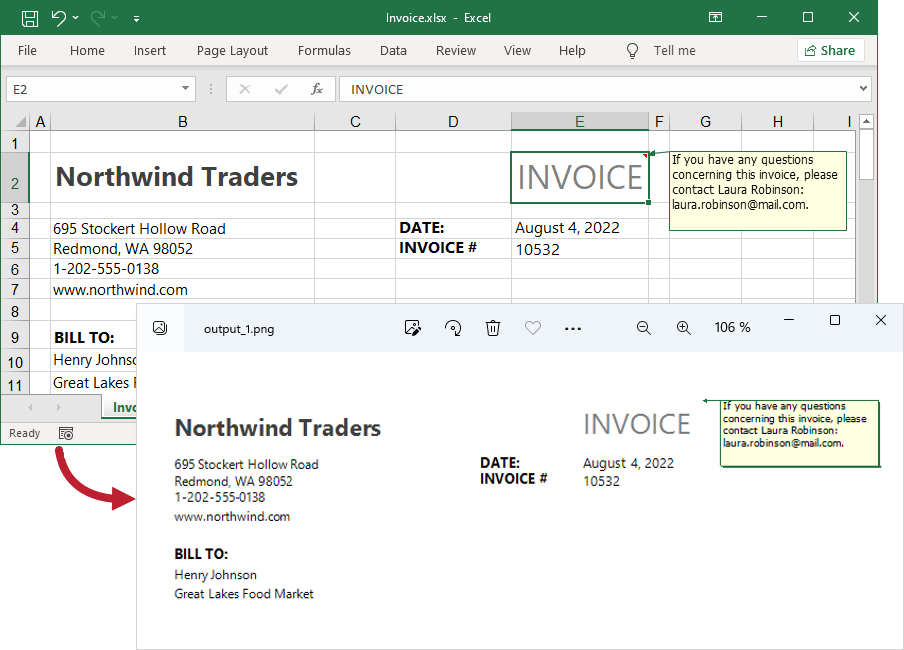 تصيير أو إخفاء تعليقات الخلايا