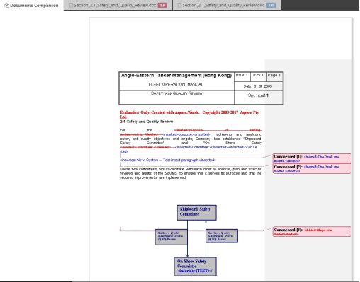 Document Comparison Result using GroupDocs.Comparison for .NET