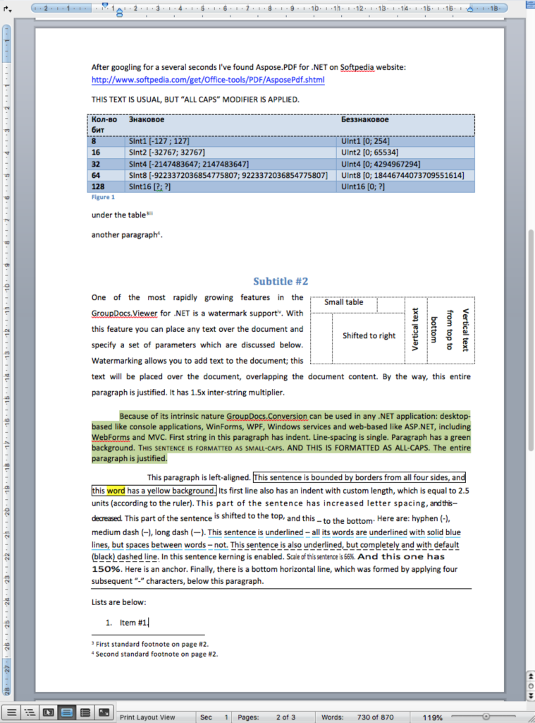 Document Docx à convertir en HTML