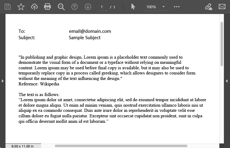 Fichier PDF converti à partir d'EML