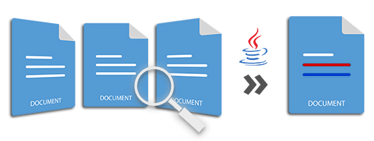 Bandingkan Beberapa Dokumen Word untuk menemukan perbedaan di Java