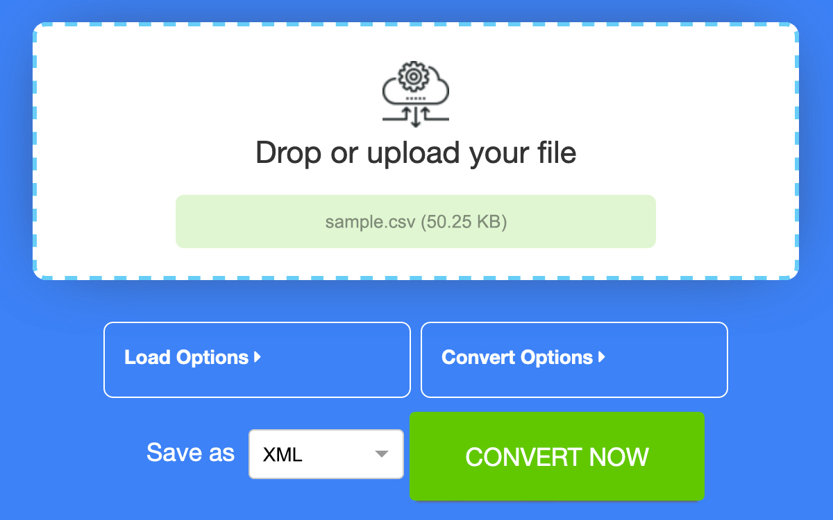 Converti CSV in XML - Online gratuitamente