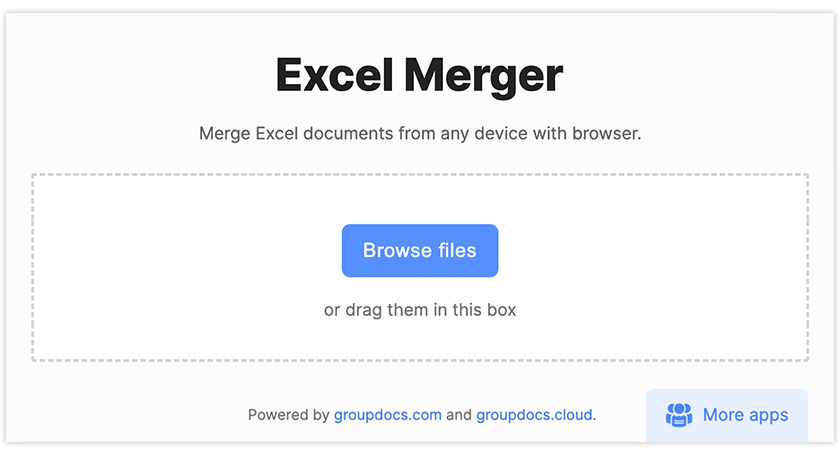 Unisci file Excel online