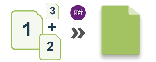 unisci più file pdf, word, excel, ppt usando csharp dotnet