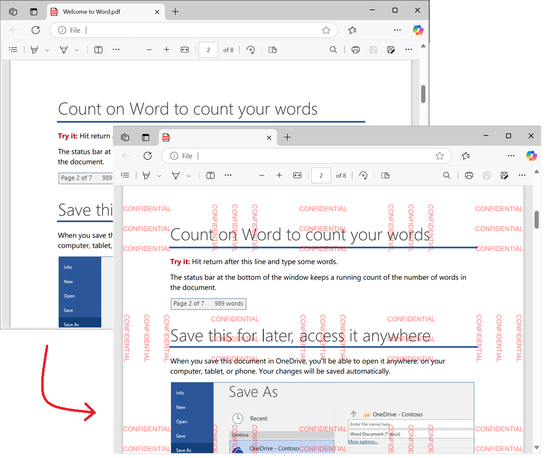 Watermark avanzato a modello a cestino per la sicurezza premium del documento