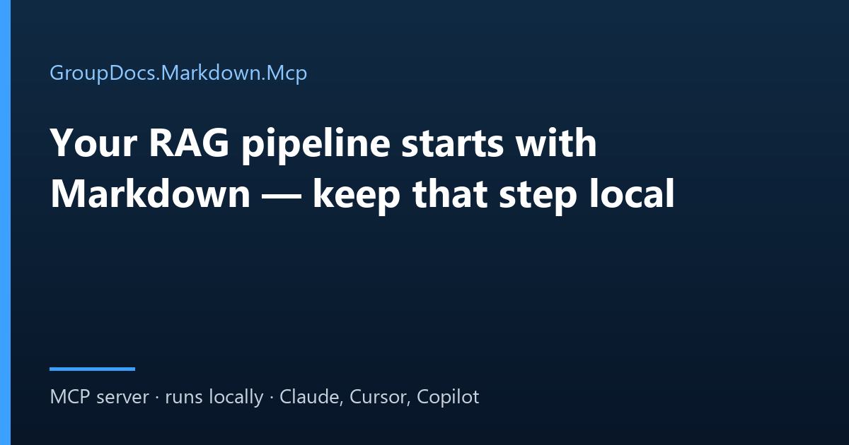 Convert documents to Markdown for RAG: a local MCP server turning Word and PDF files into LLM-ready Markdown