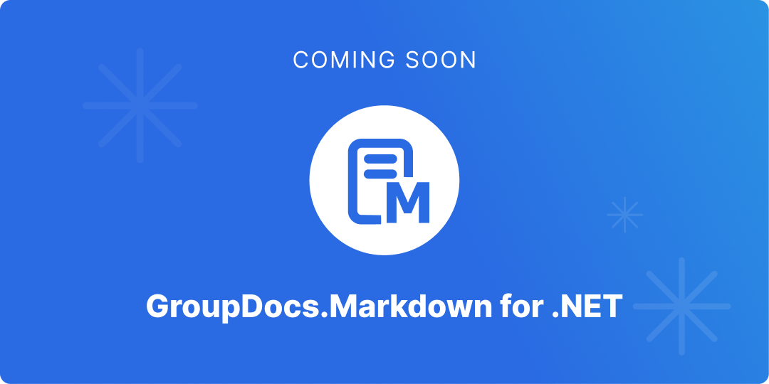 GroupDocs.Markdown for .NET — Export PDF, Word, Excel, and HTML documents to Markdown
