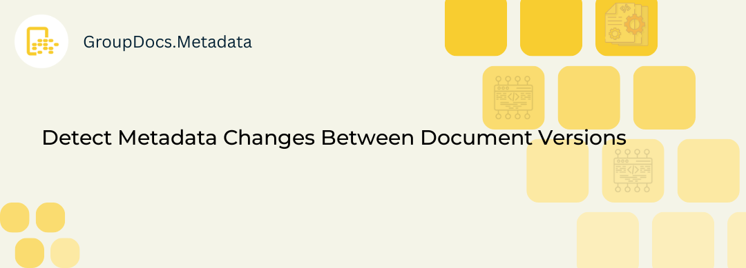 Diffing document metadata between versions with Python - quick start