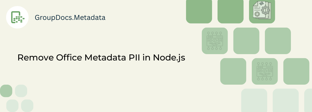 Création d’un nettoyeur de métadonnées Office en Node.js avec GroupDocs.Metadata