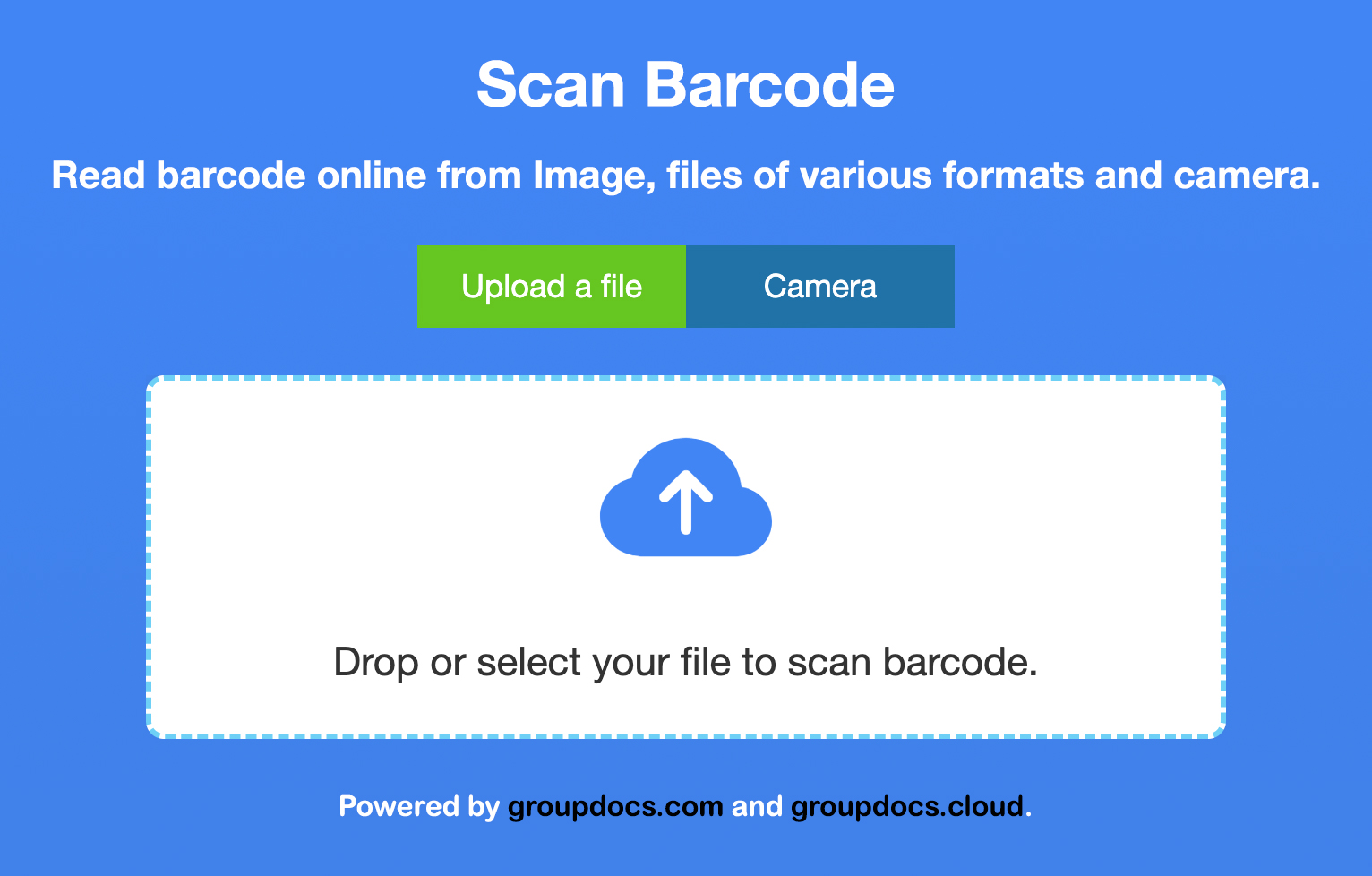 Scan streepjescodebeeld online