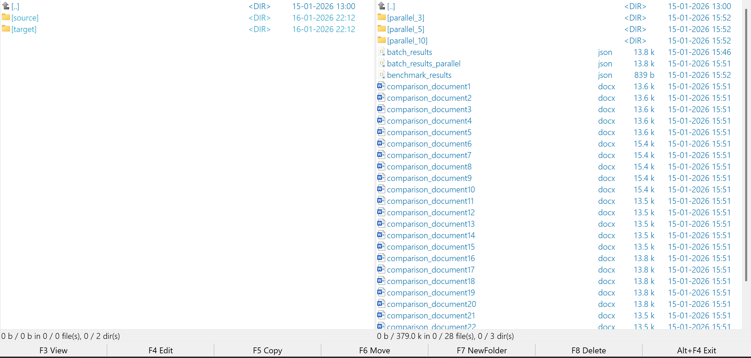 Resultados da Comparação de Documentos