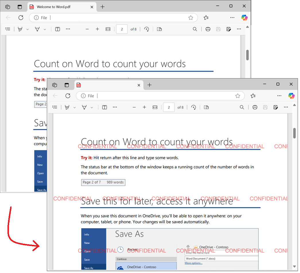 Marca de água de texto CONFIDENCIAL básica em documento PDF usando Python