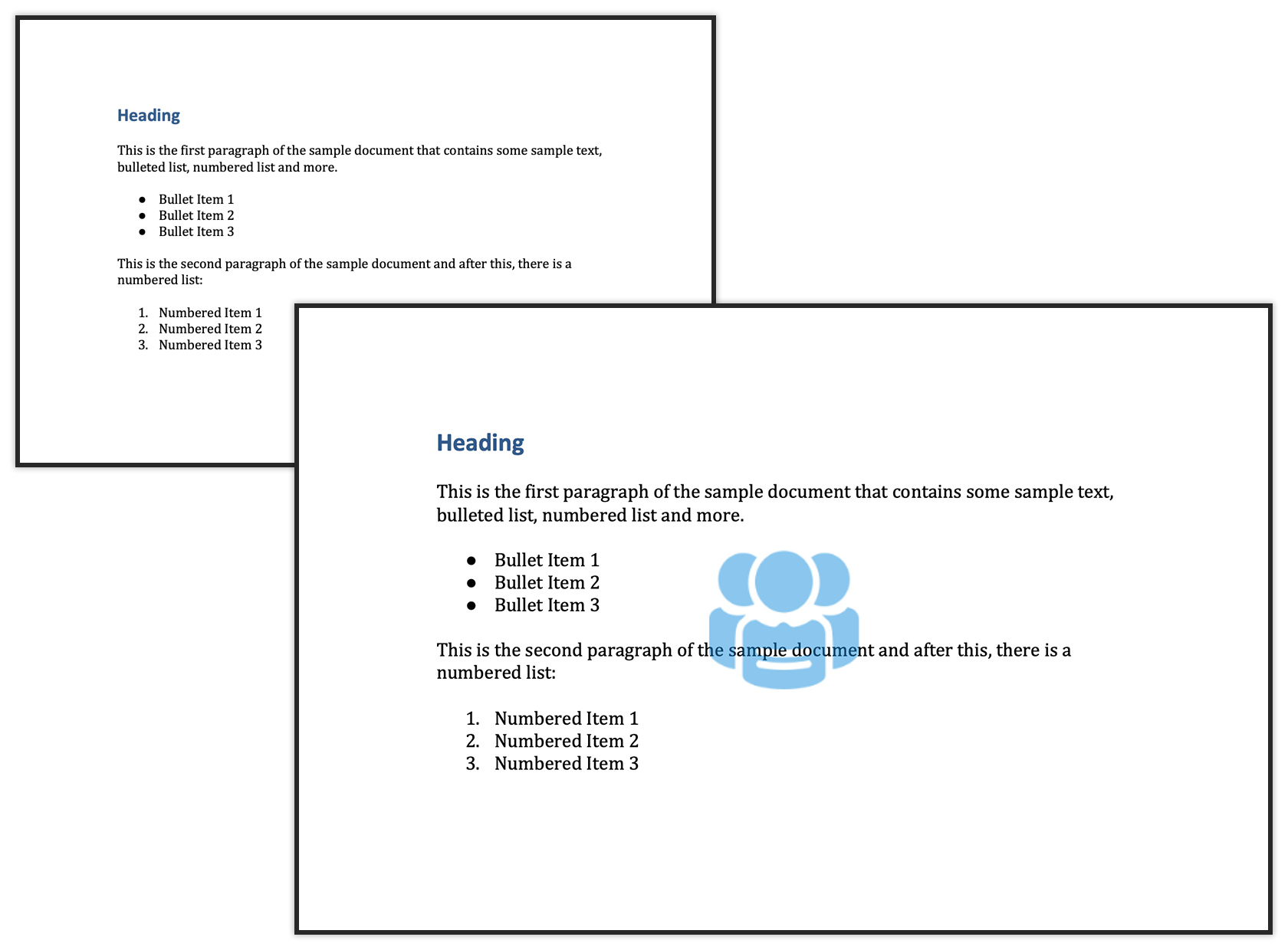 Exemplo de marca d'água de imagem em documento do Word