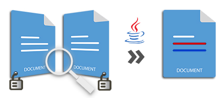 Сравните защищенные документы Word, чтобы найти различия в Java