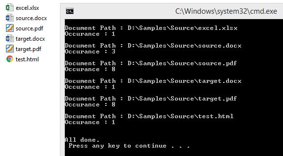 Full Search Text Output