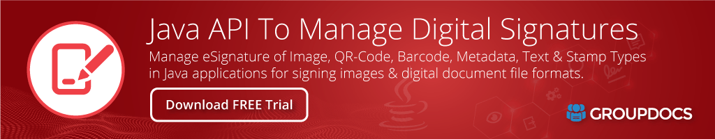 Java API for Digital Signatures