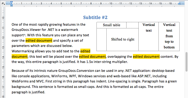 düzenleyici API'sini kullanarak düzenlenmiş docx belgesi