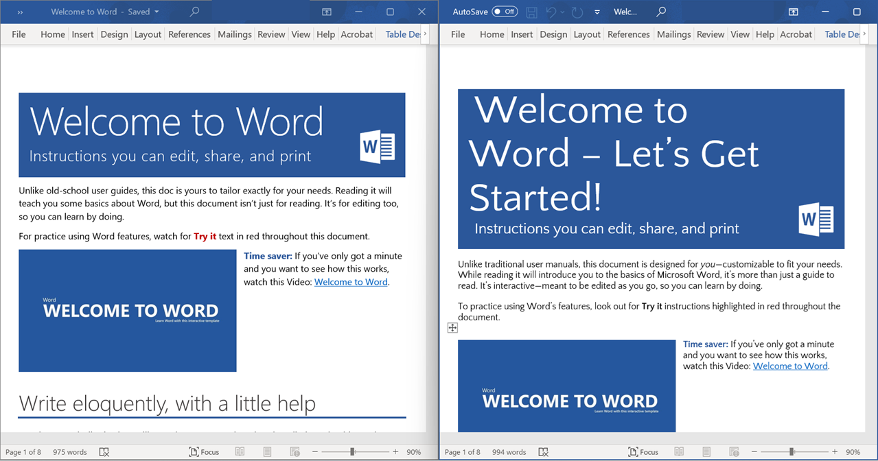 Два документи Word поруч, що показують джерело та цільові файли для порівняння - contract_v1.docx та contract_v2.docx готові до аналізу GroupDocs.Comparison