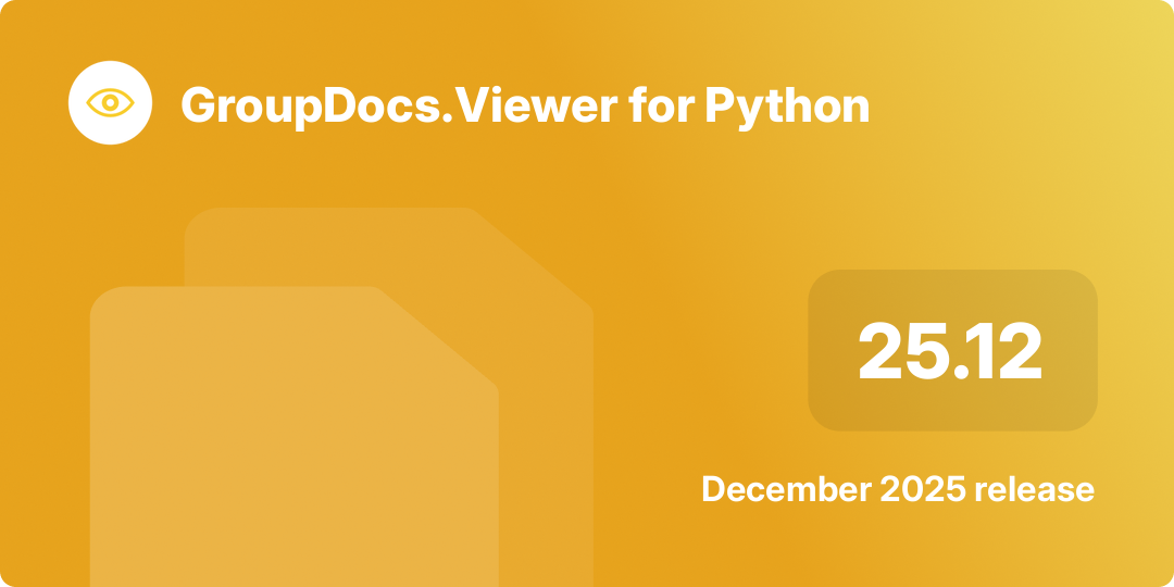 GroupDocs Viewer pro Python 25.12 – nativní podpora Linuxu a rozšířená kompatibilita s Python 3.5‑3.13