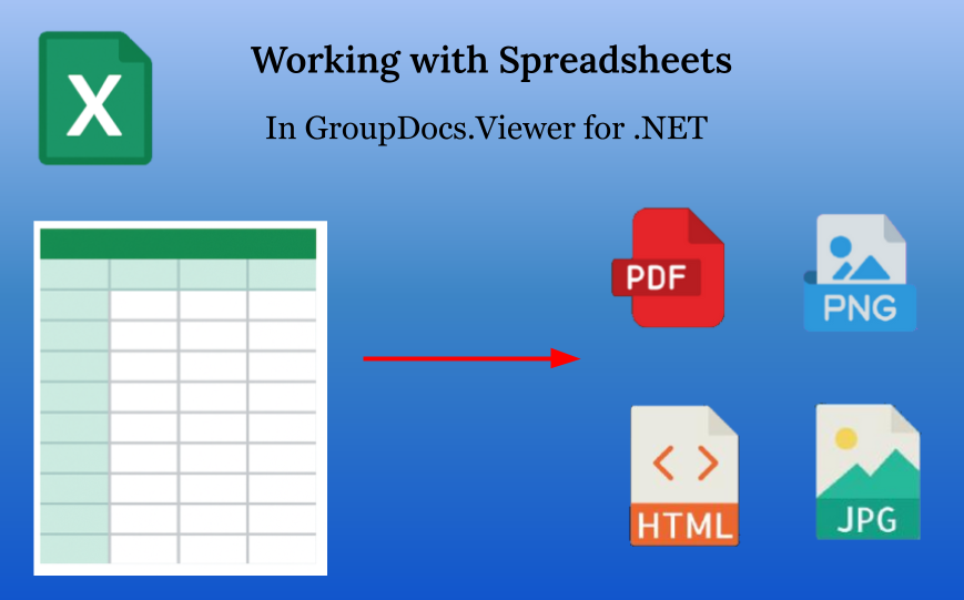 From Excel workbook to HTML, PDF, PNG, and JPEG formats