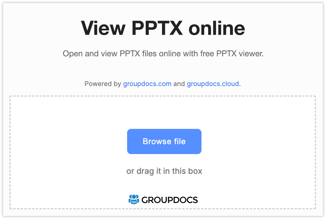 PowerPoint 檢視器 - 在線打開和查看 PPTX