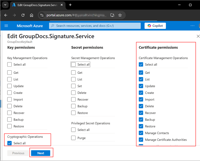 用于 PDF 签名服务的 Azure Active Directory 应用程序注册